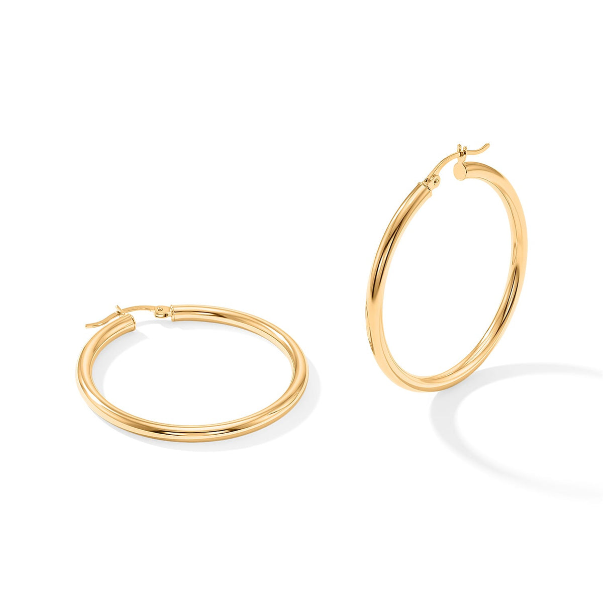 10K Yellow Gold 30mm Hoop Earrings (2.06 g)