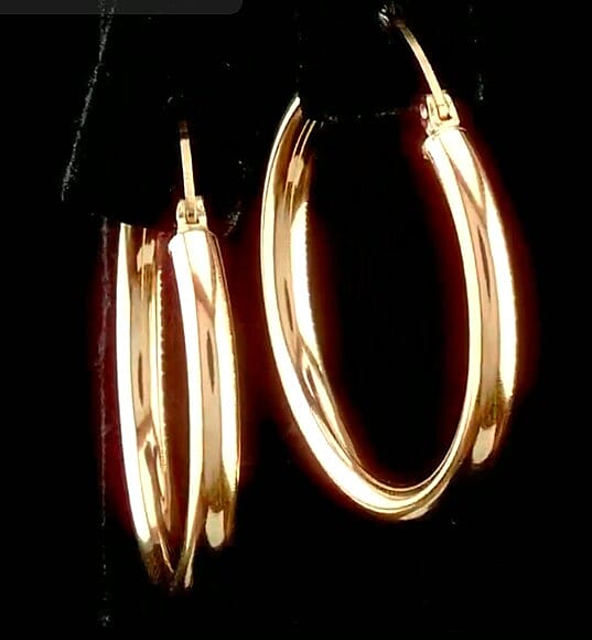 10K Yellow Gold 39.5mm Hoop Earrings (2.86 g)
