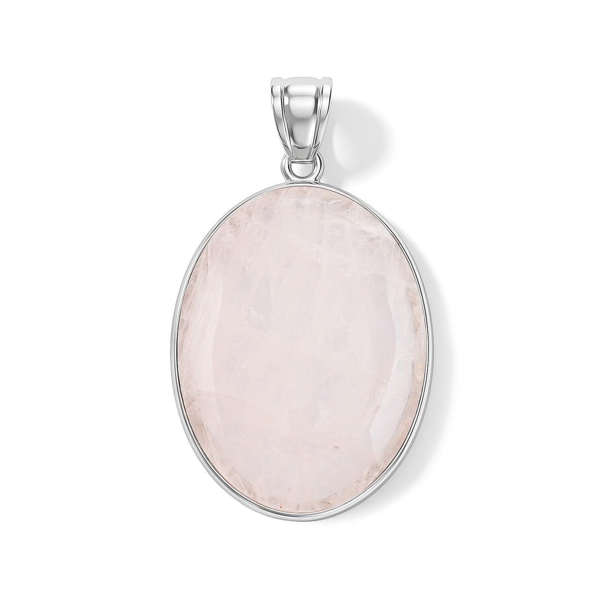 Amazonite 50.00 ctw Oval Pendant Without Chain in Silvertone
