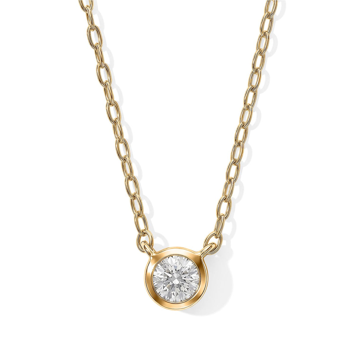 Little Spark – Diamond Bezel Necklace