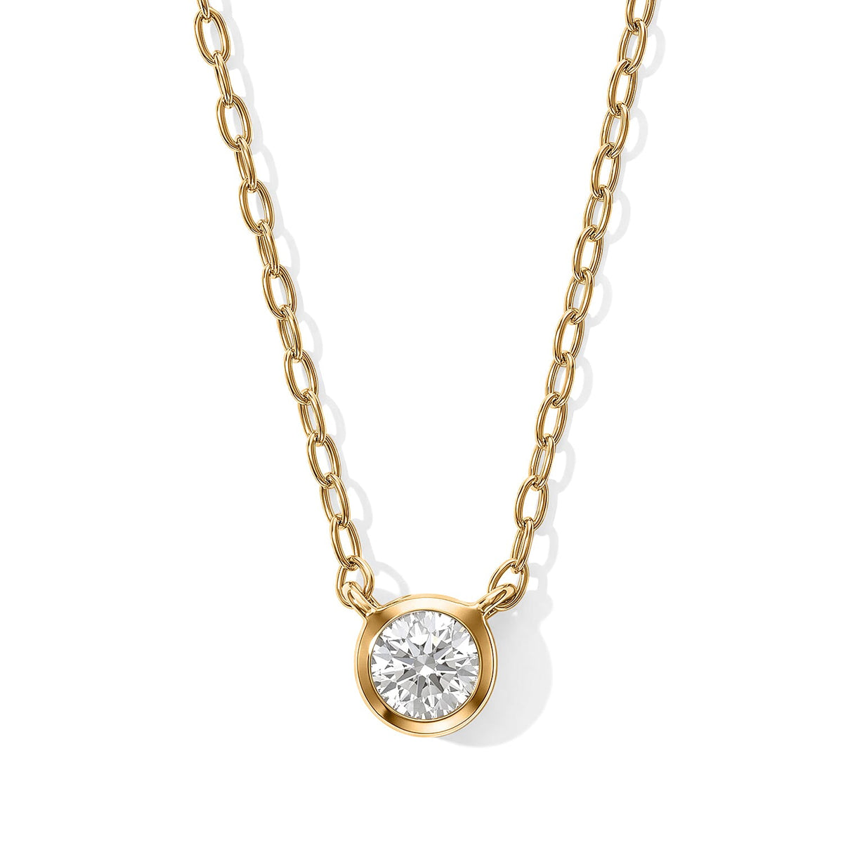 Little Spark – Diamond Bezel Necklace