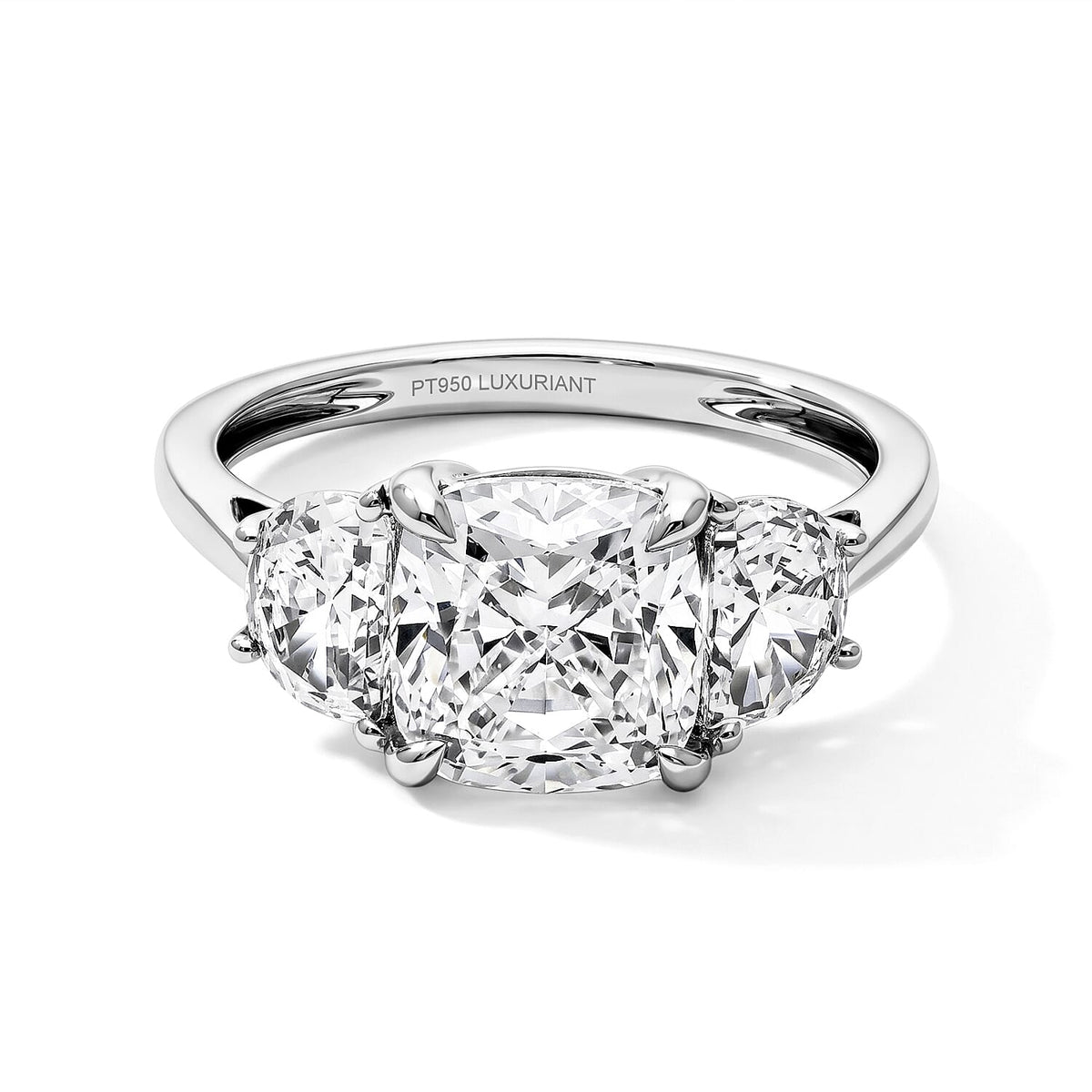 IGI Certified 950 Platinum Luxuriant Lab Grown Diamond (E-F, VS) Ring (Size 8.0) (4.50 g) 4.00 ctw