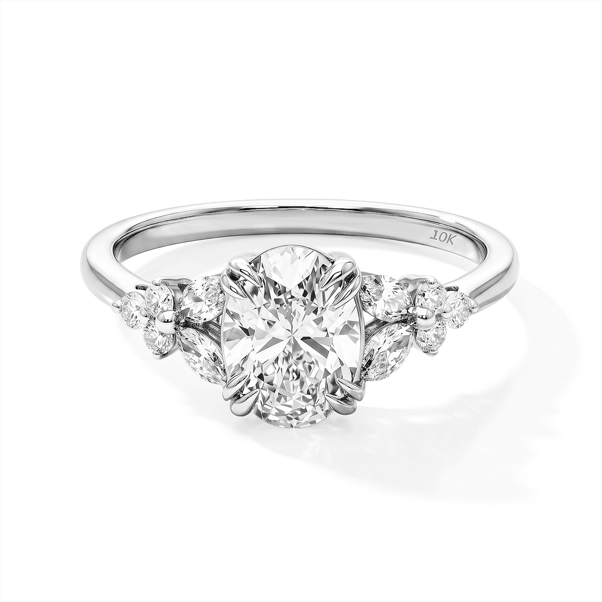 SGL Certificate Luxuriant Lab Grown Diamond E-F VS 2.00 ctw Ring in 10K White Gold (Size 8.0)