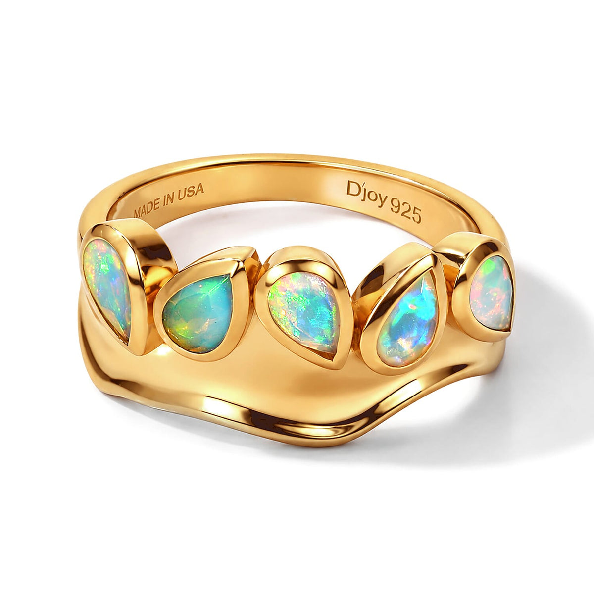 Genuine Gemstone Ocean Crest Ring