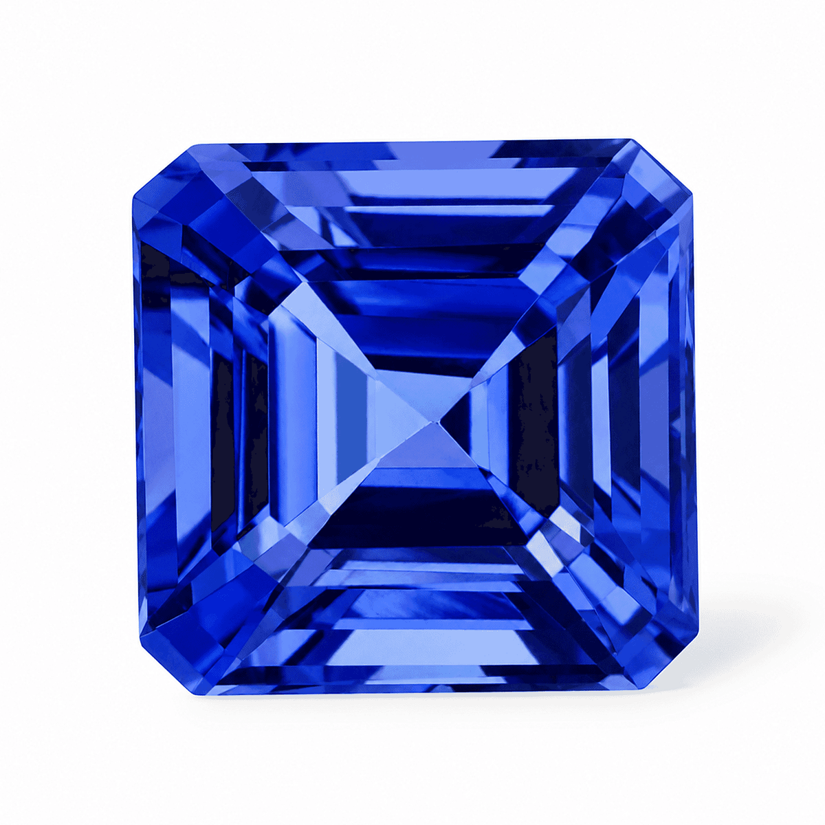 Certified and Appraised Asscher Cut AAAA Tanzanite (Square) 3.50 ctw