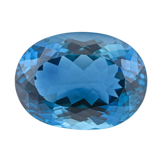 AAAA London Blue Topaz (Oval 12x10mm) 5.00 ctw