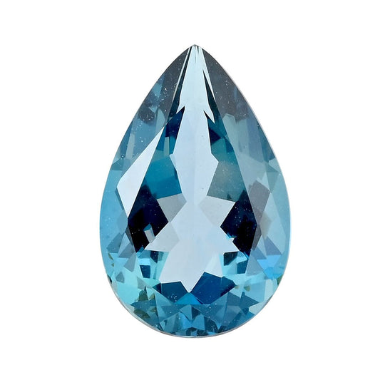 AAAA London Blue Topaz (Pear 15x10mm) 5.00 ctw